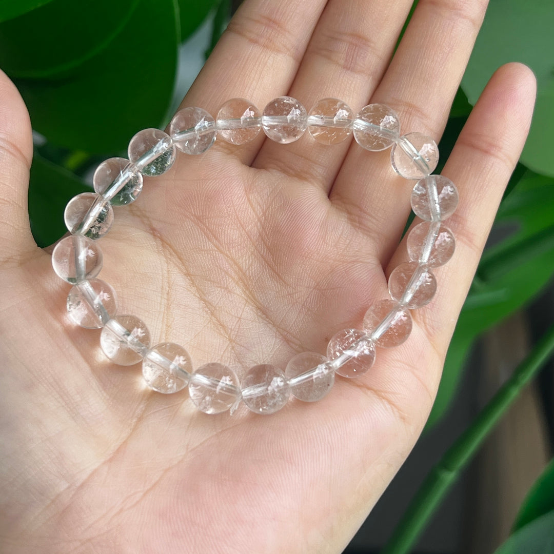 Herkimer Diamond Quartz Bracelet,8.4mm-9mm