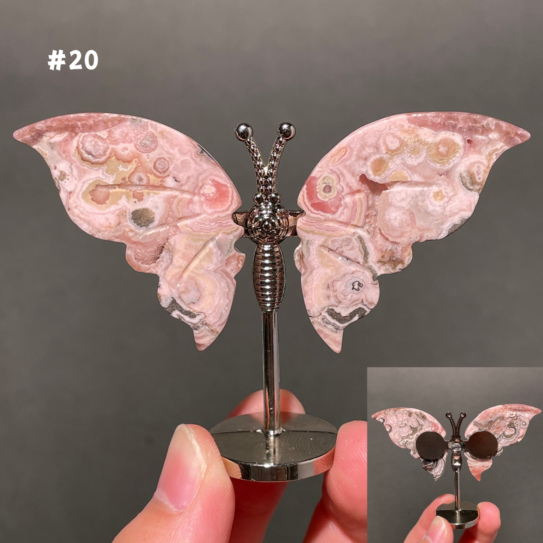 Unique,2.3"+Rhodochrosite Butterfly