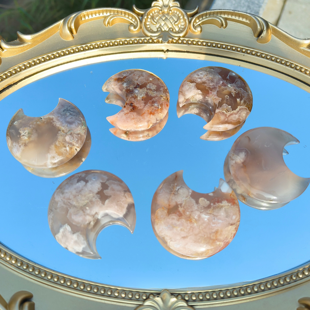 Flower Agate Moon