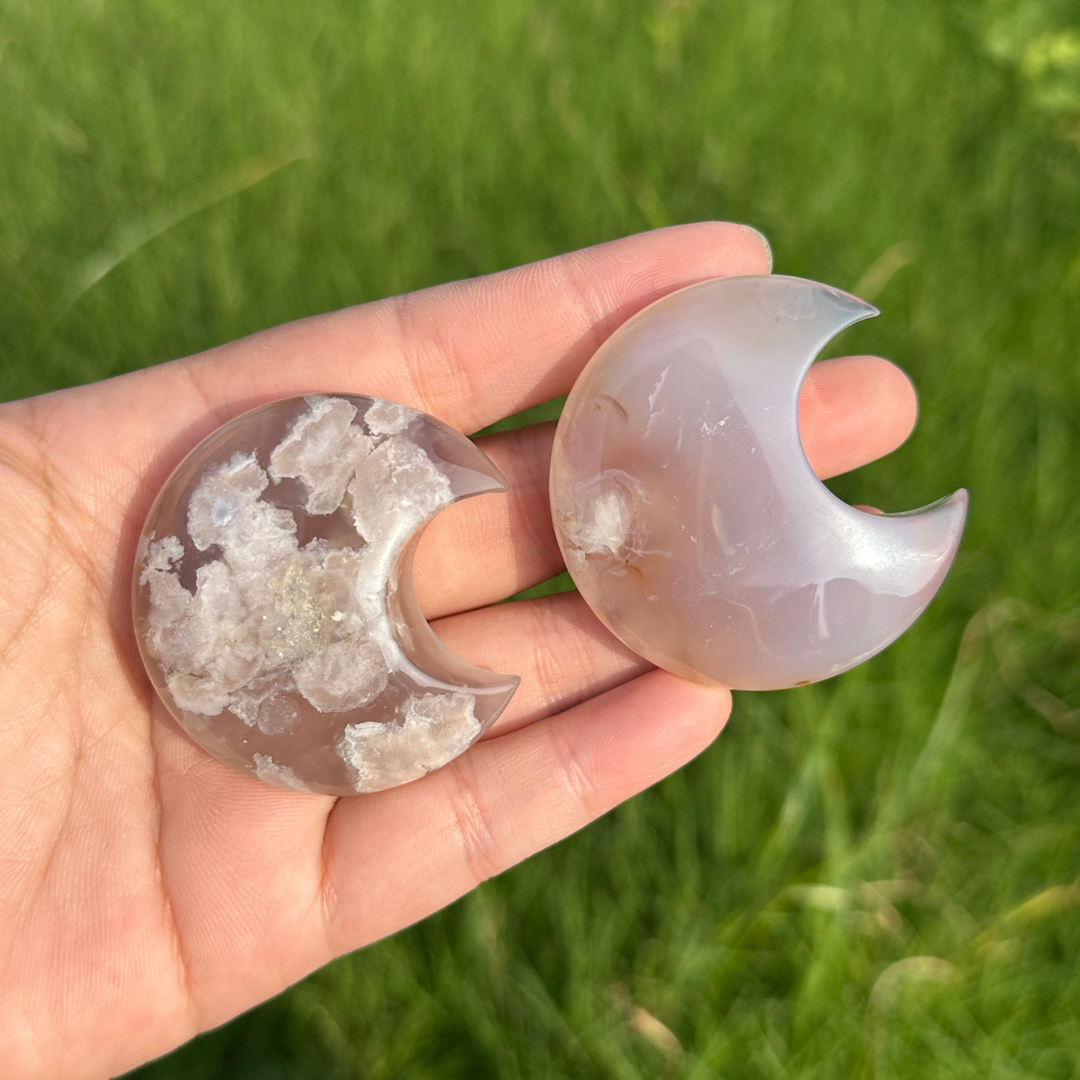 Flower Agate Moon
