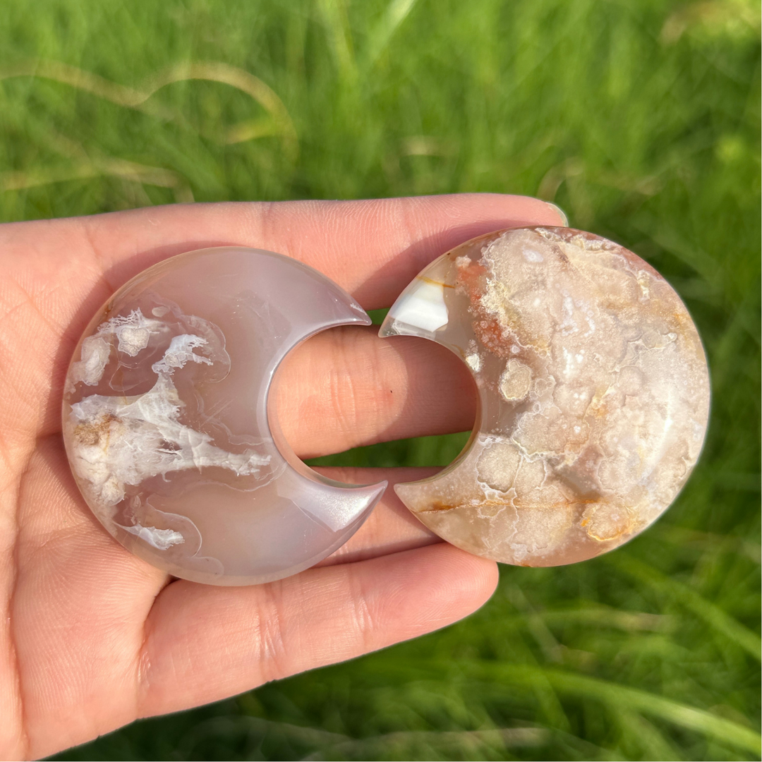 Flower Agate Moon