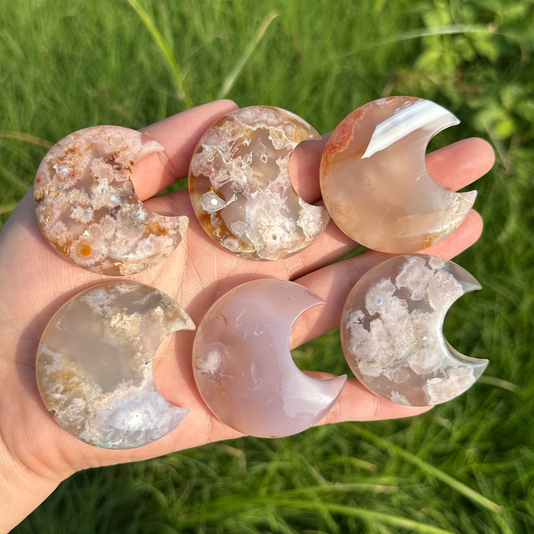 Flower Agate Moon