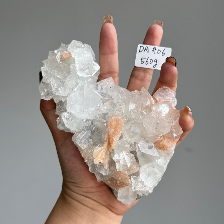 Unique, Diamond Apophyllite w/ Pink Zeolite Var.Stilbite