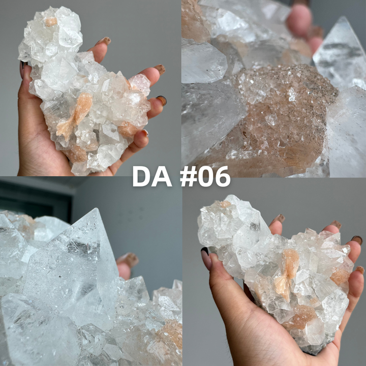 Unique, Diamond Apophyllite w/ Pink Zeolite Var.Stilbite