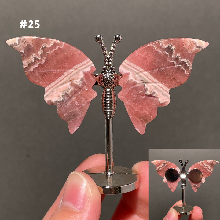 Unique,2.3"+Rhodochrosite Butterfly