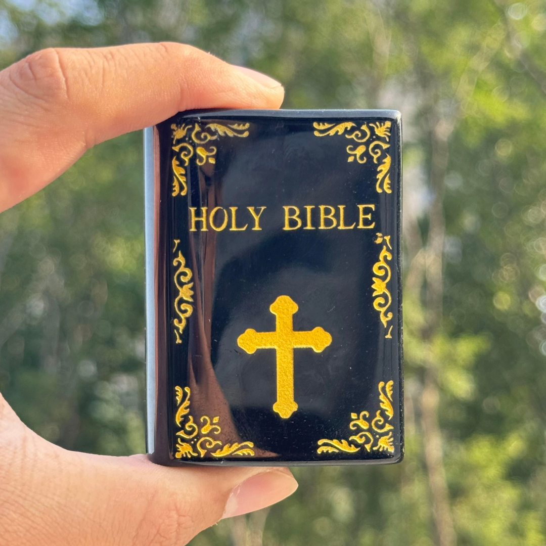 Natural Crystal Carved Bible