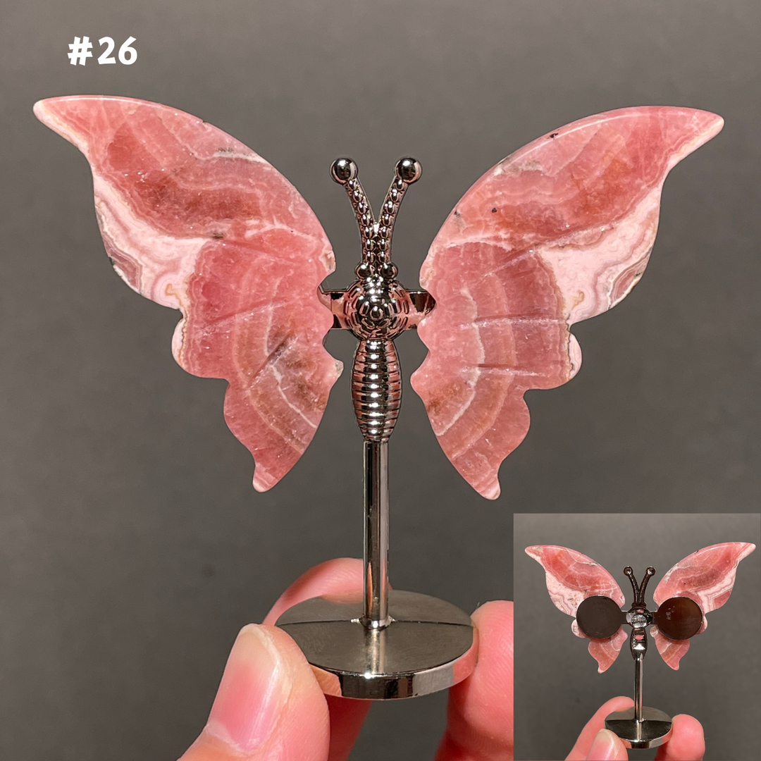 Unique,2.3"+Rhodochrosite Butterfly