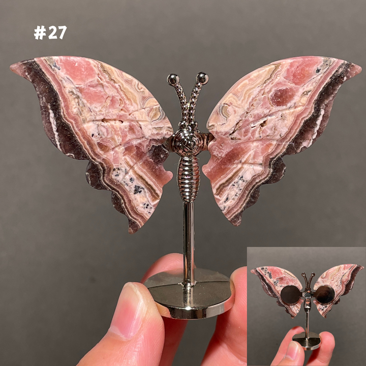 Unique,2.3"+Rhodochrosite Butterfly