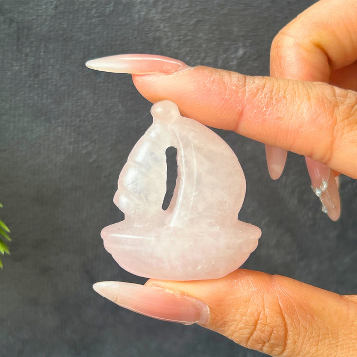 Mini Crystal Sailboat Carving
