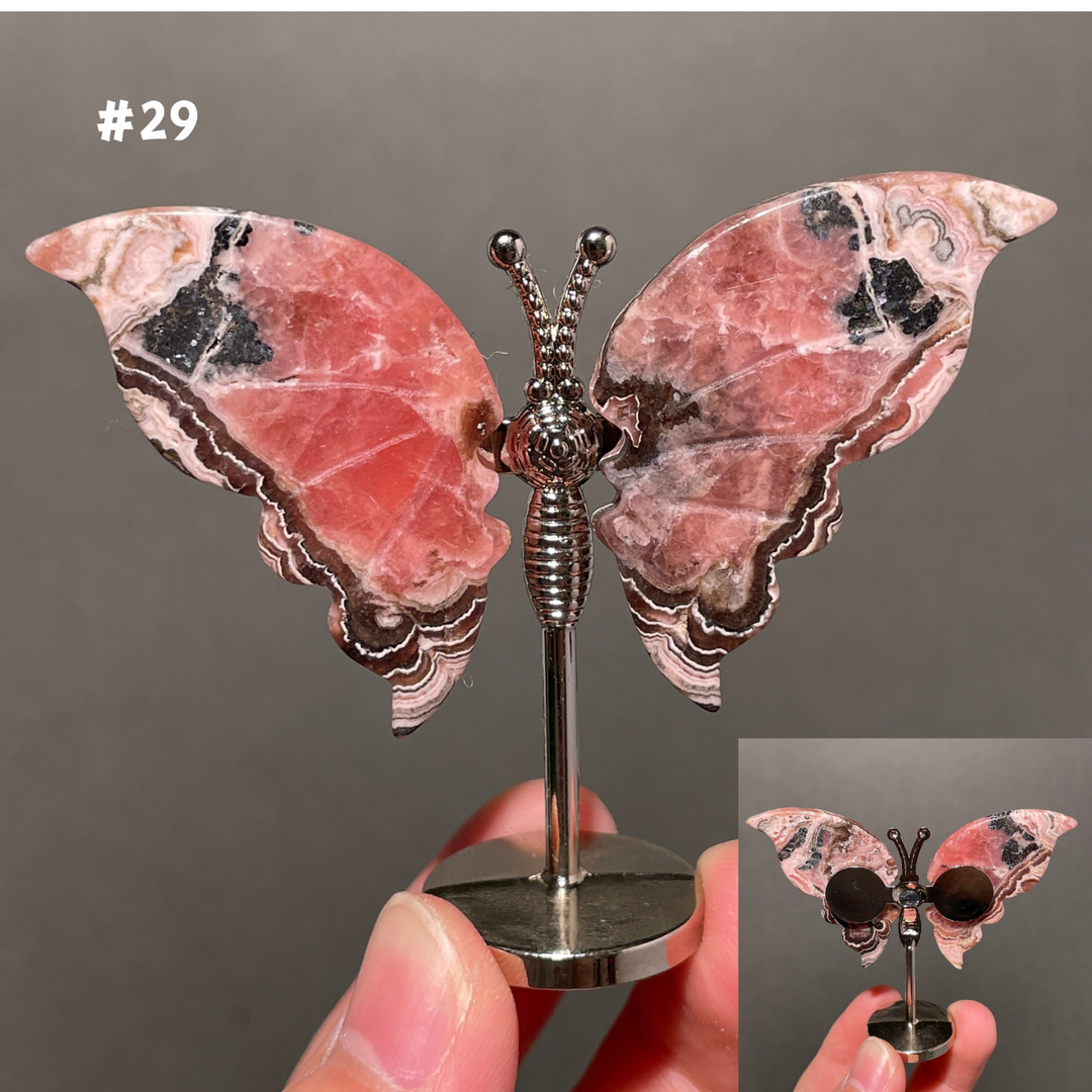 Unique,2.3"+Rhodochrosite Butterfly