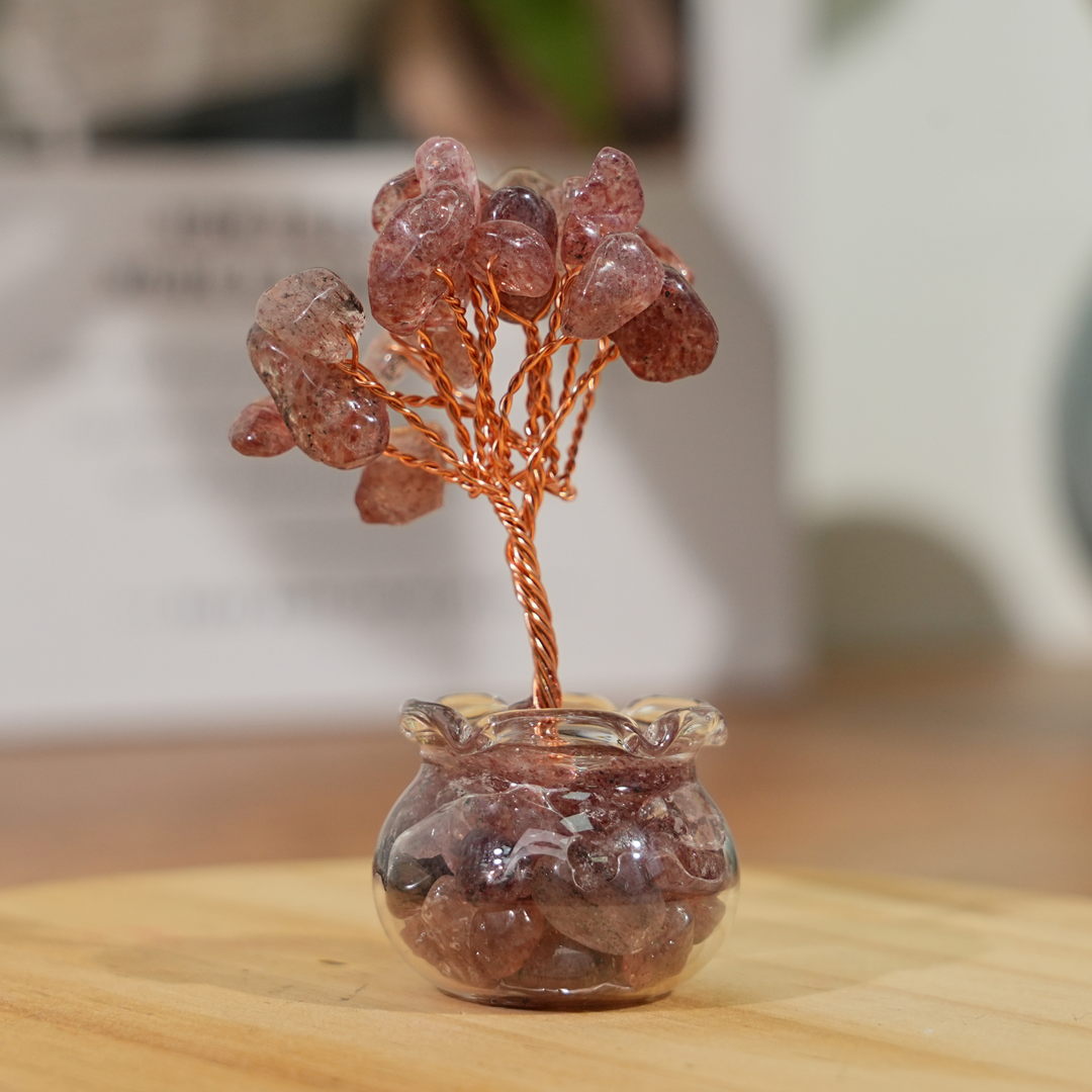 Kristallbaum mit Rohstein