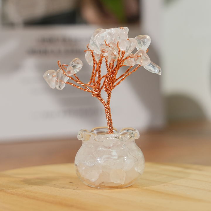 Kristallbaum mit Rohstein