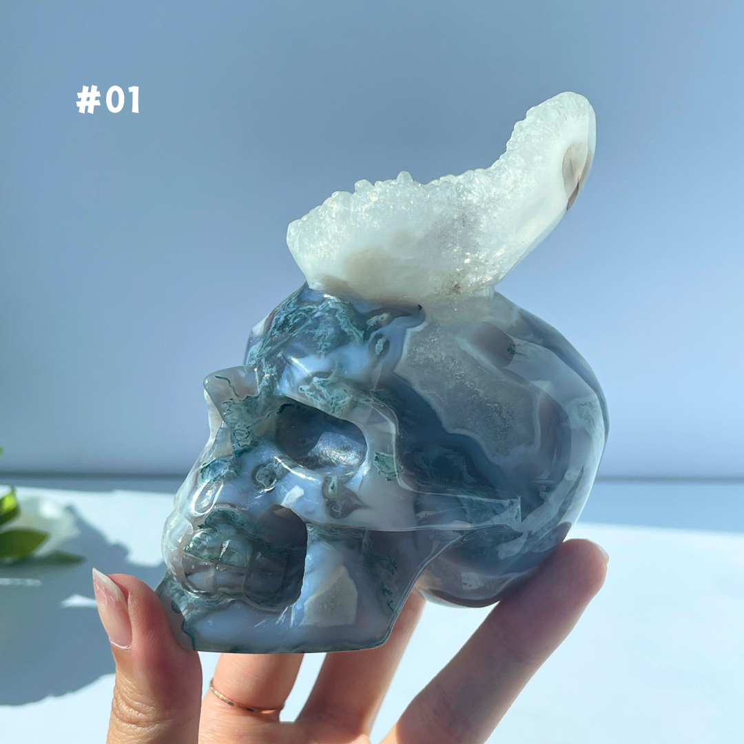 Big Sale,Agate Geode Skull