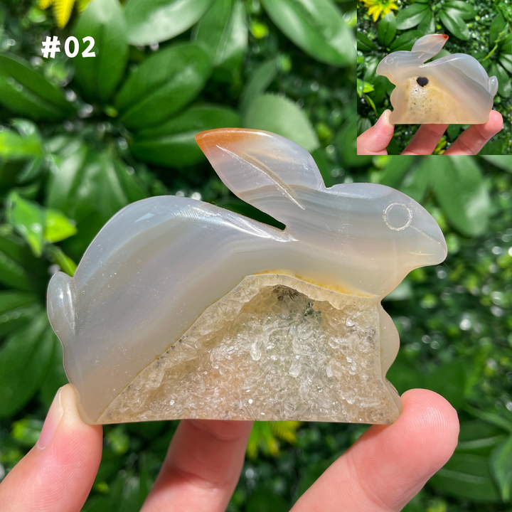 Unique Agate Geode Rabbit