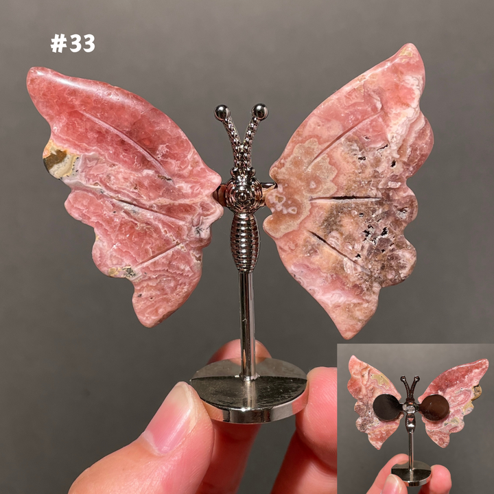 Unique,2.3"+Rhodochrosite Butterfly