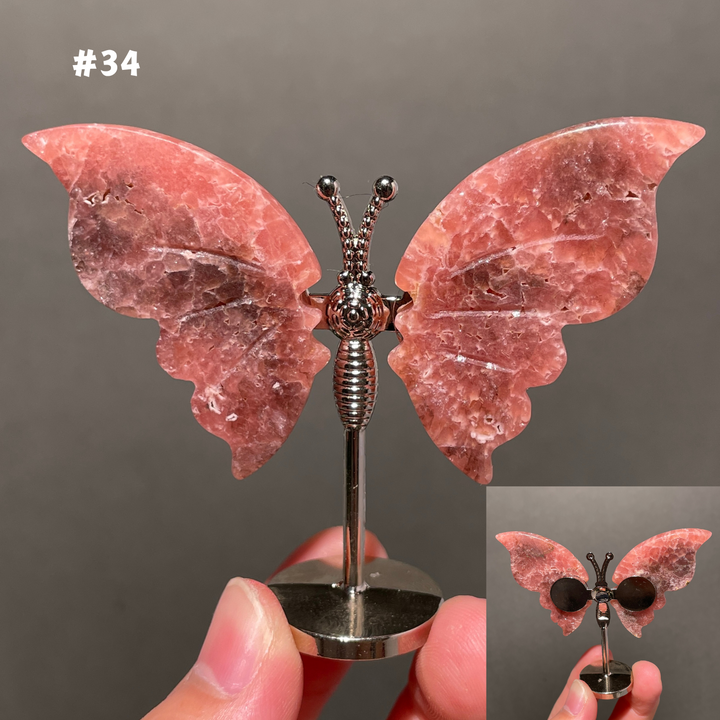 Unique,2.3"+Rhodochrosite Butterfly