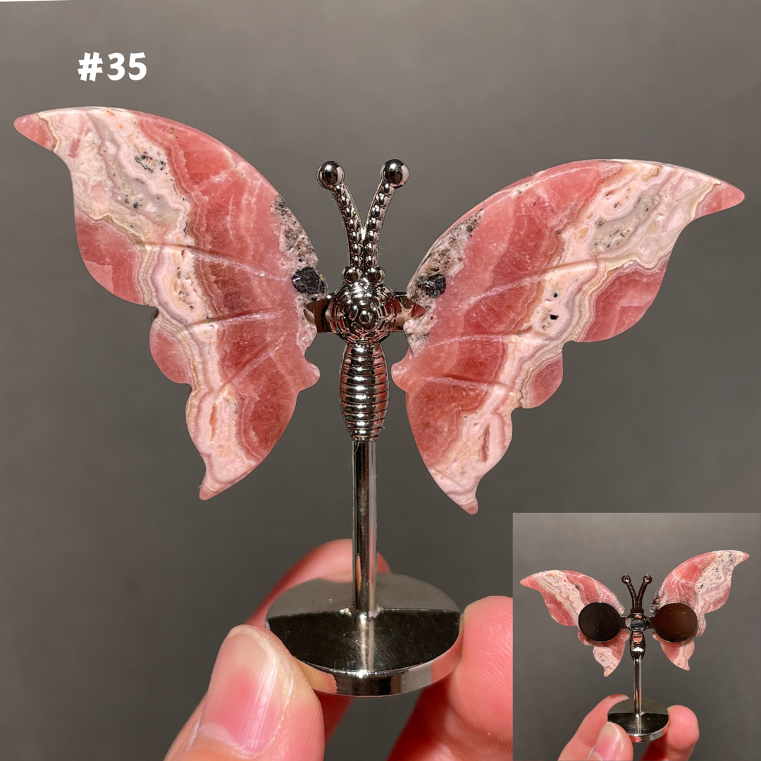 Unique,2.3"+Rhodochrosite Butterfly