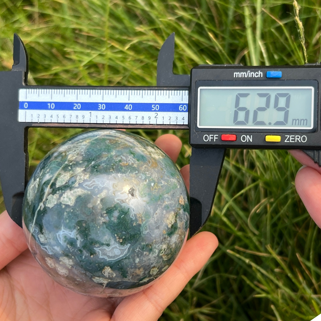 Flower Moss Agate Sphere