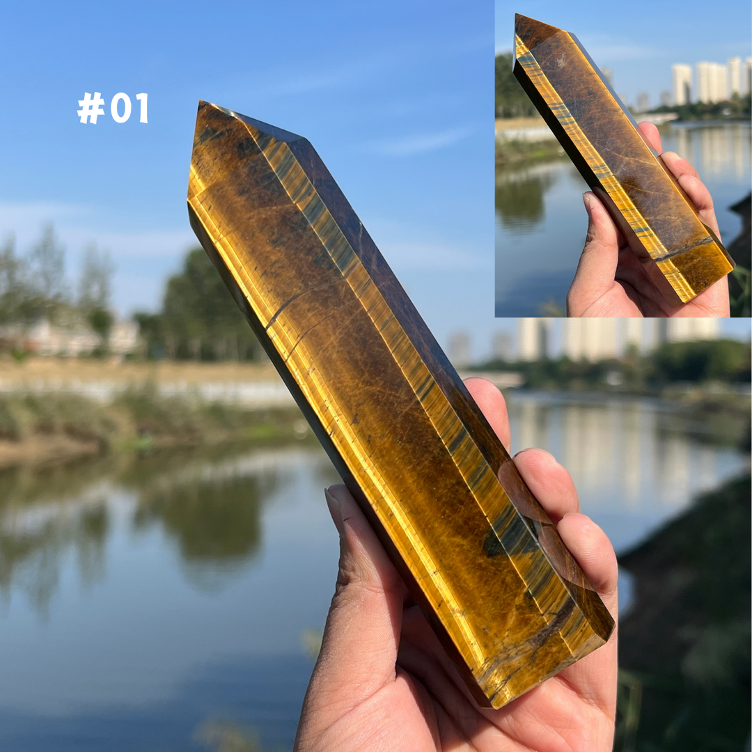 Natural Tiger Eye Tower