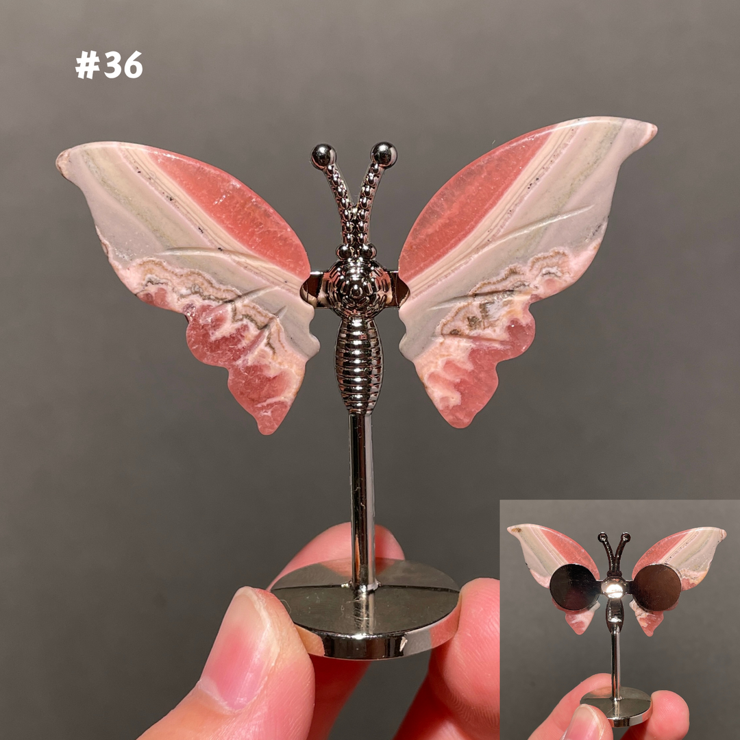 Unique,2.3"+Rhodochrosite Butterfly