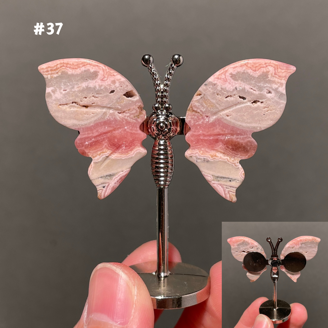 Unique,2.3"+Rhodochrosite Butterfly