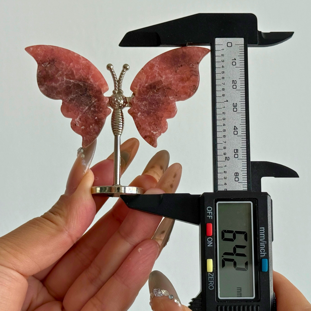 Unique,2.3"+Rhodochrosite Butterfly