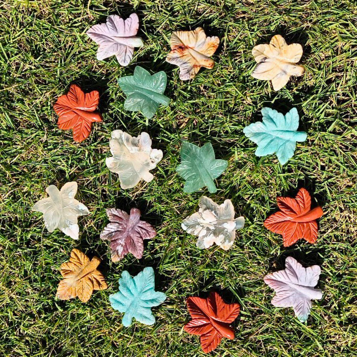 Natural Crystal Carved Leaf