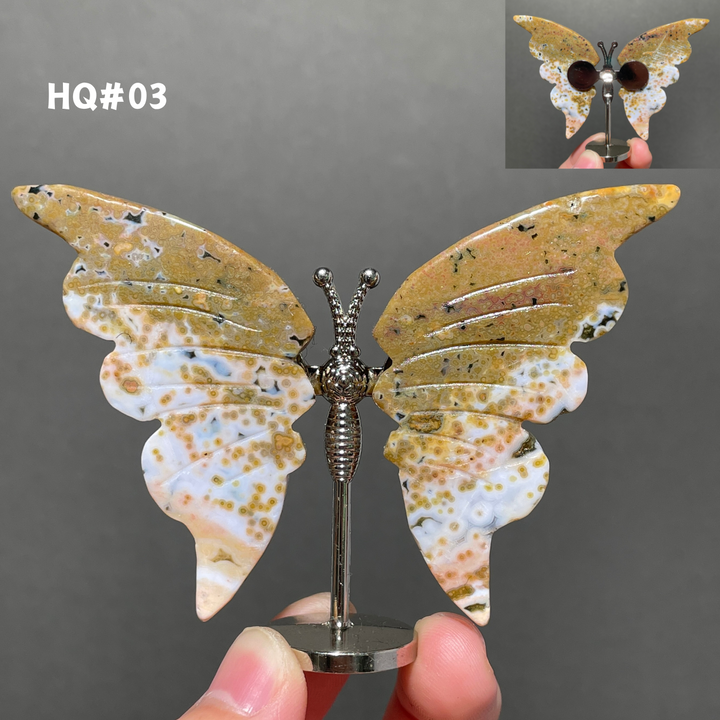 Unique,8th Vein Ocean Jasper Butterfly