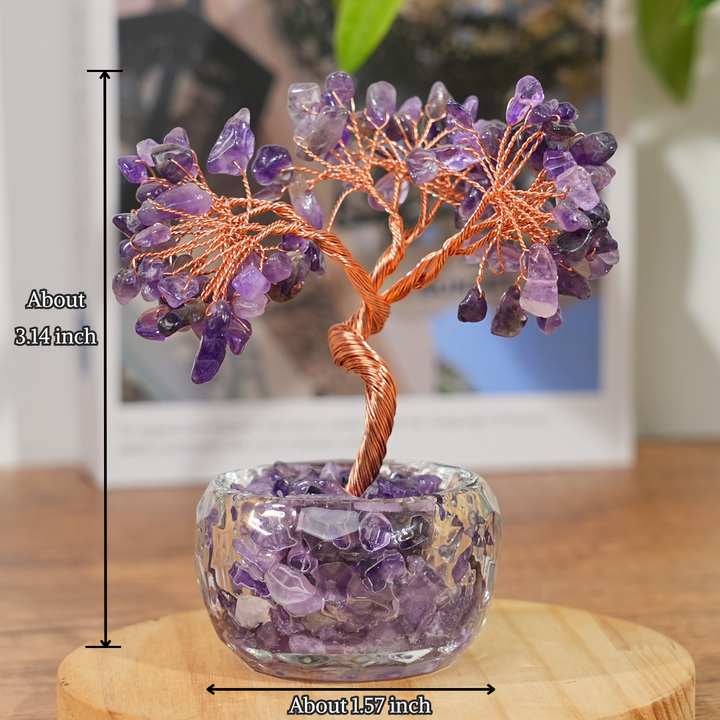 Kristallbaum mit Rohstein