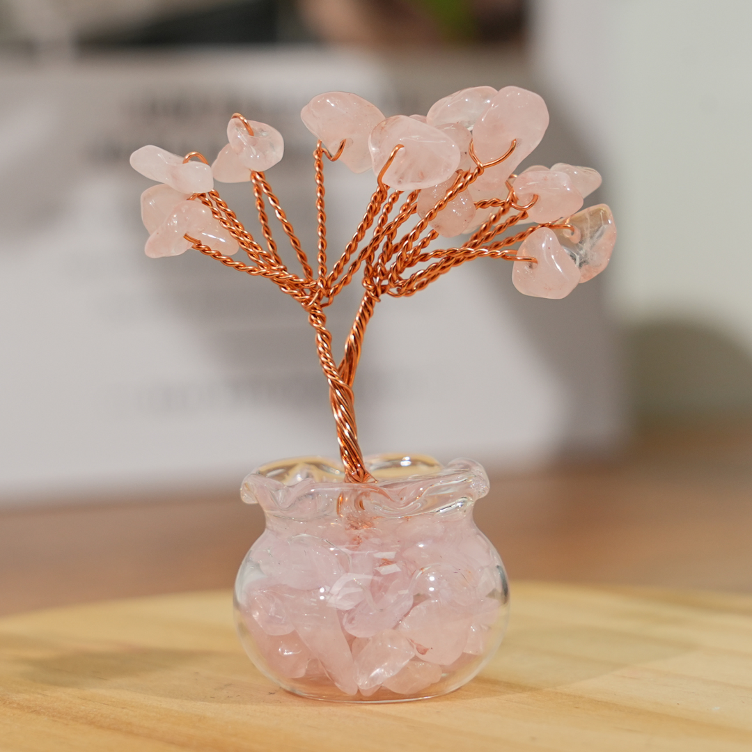 Kristallbaum mit Rohstein