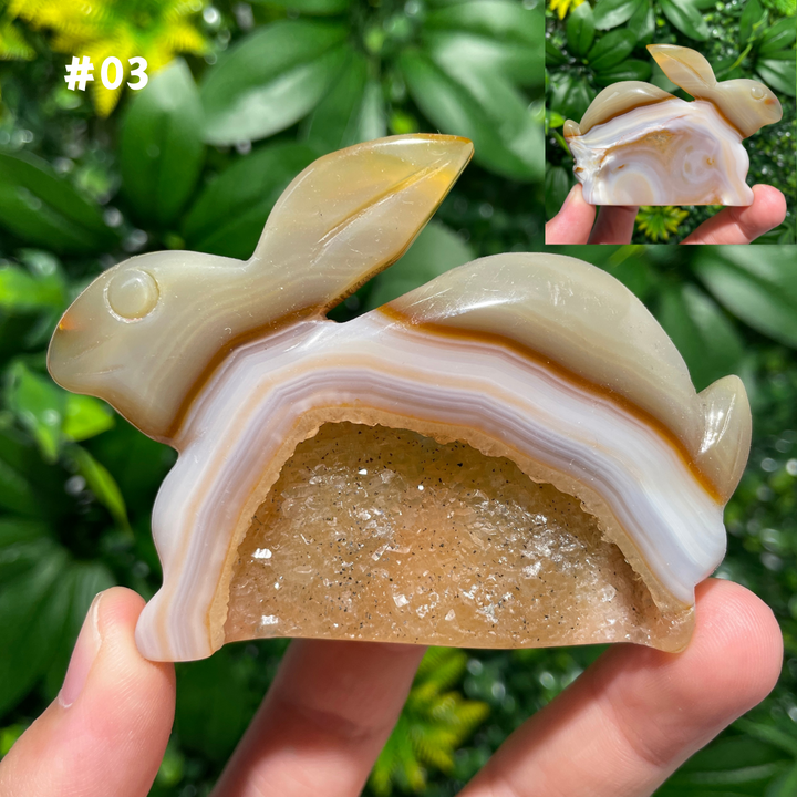 Unique Agate Geode Rabbit