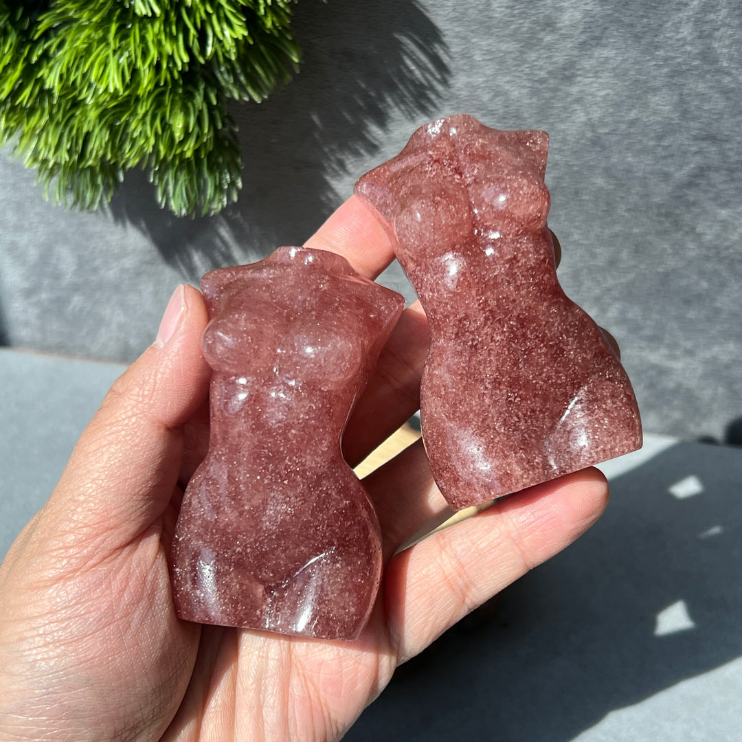 Strawberry Quartz Goddess Model