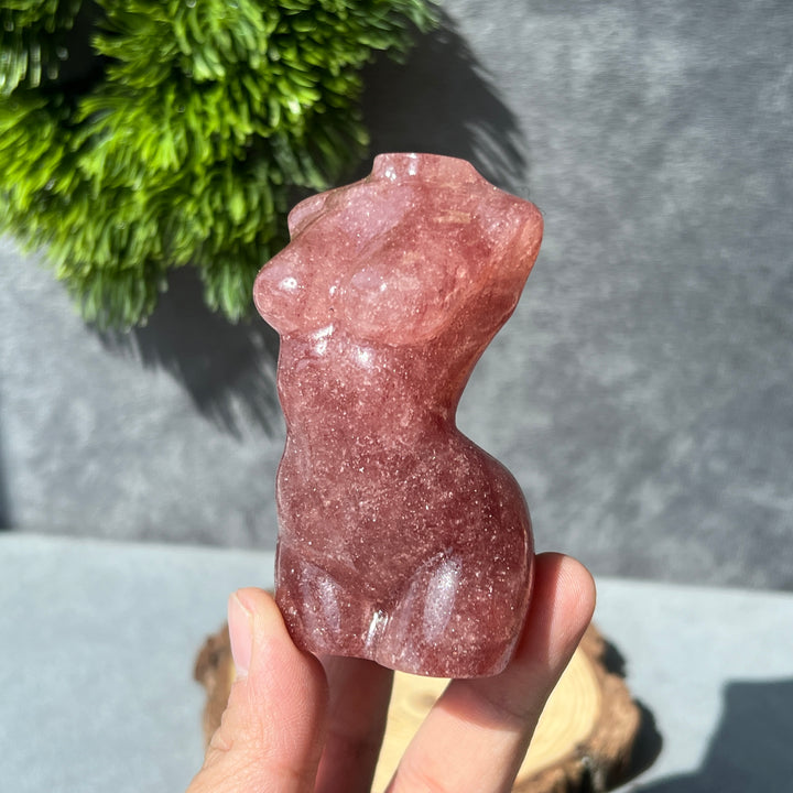 Strawberry Quartz Goddess Model