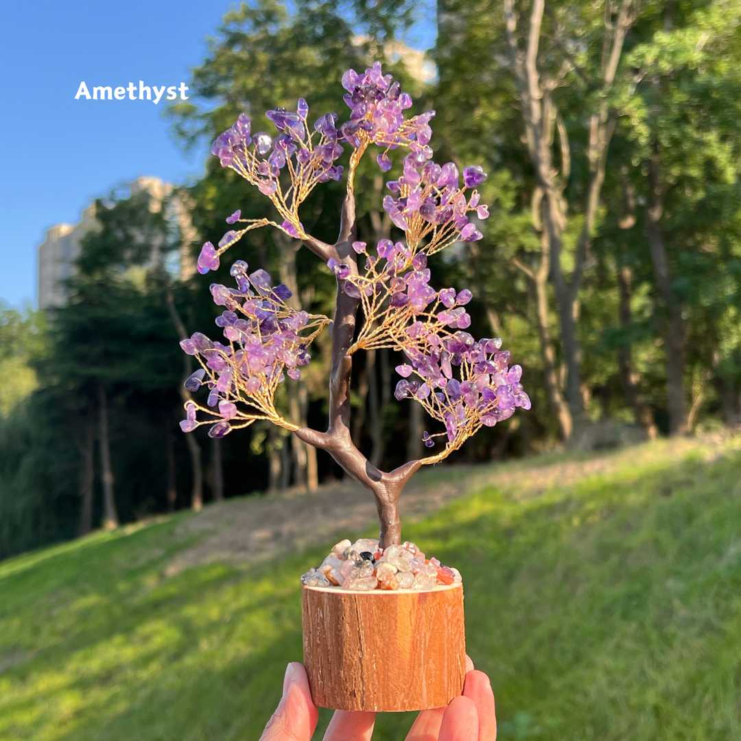 Crystal Chips Wood Pile Money Tree