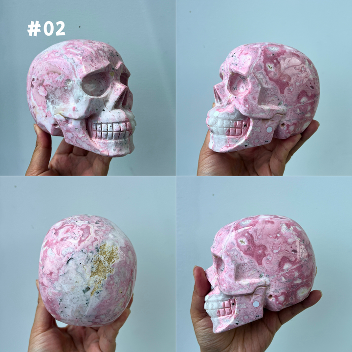 Unique, Peruvian Rhodonite Skull