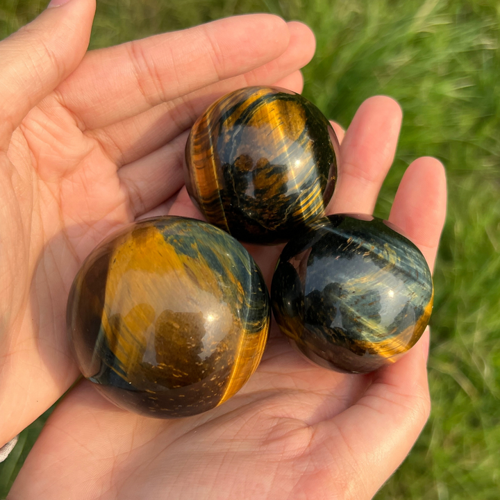 Blue Yellow Tiger Eye Sphere