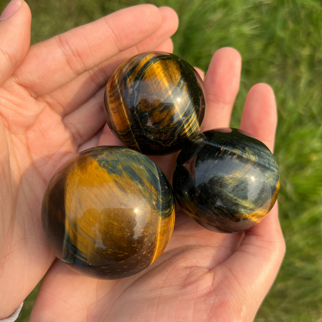 Blue Yellow Tiger Eye Sphere