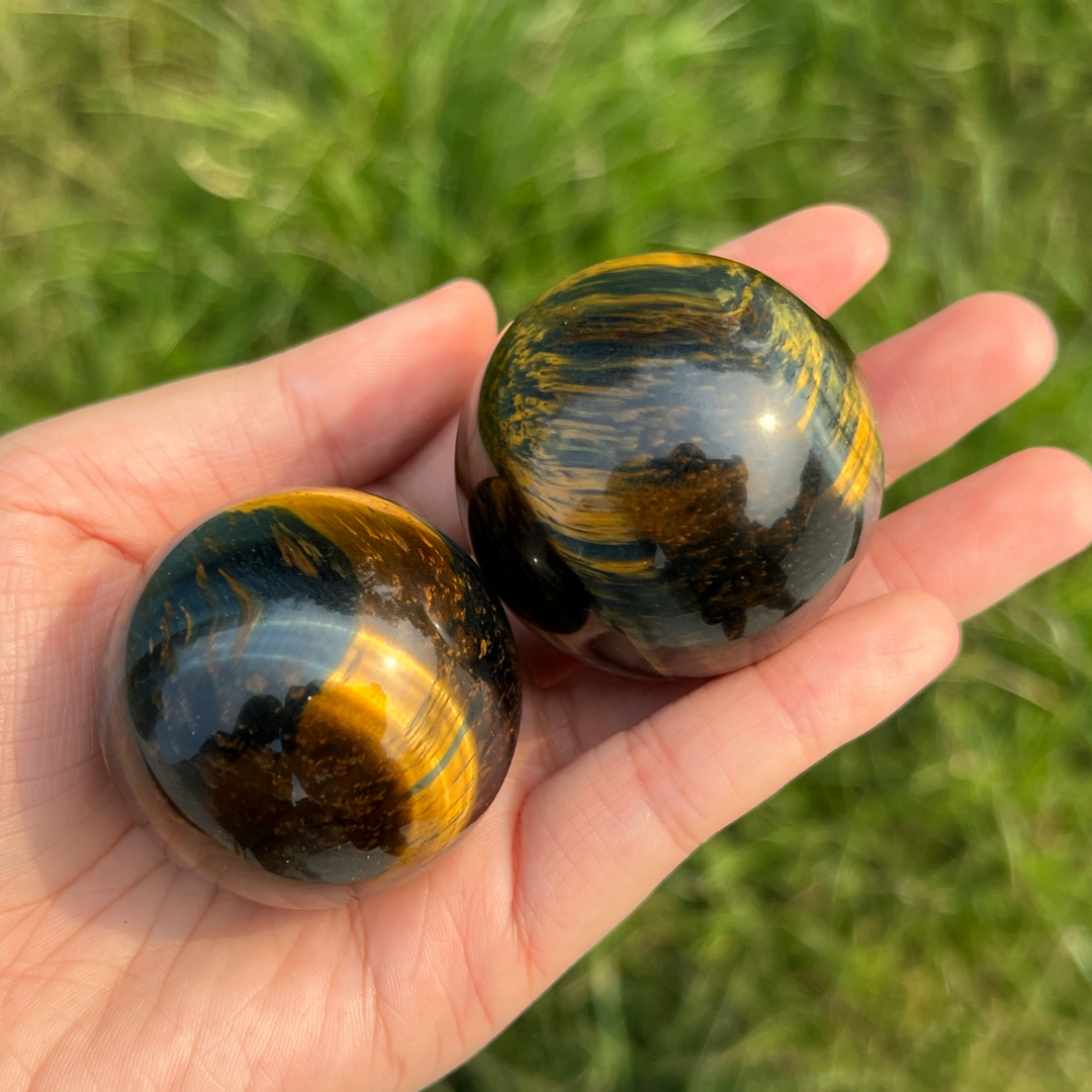 Blue Yellow Tiger Eye Sphere