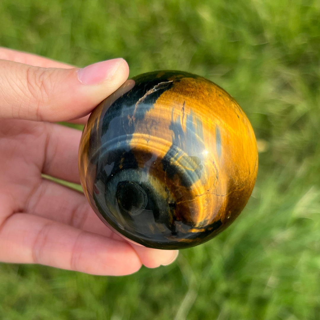 Blue Yellow Tiger Eye Sphere