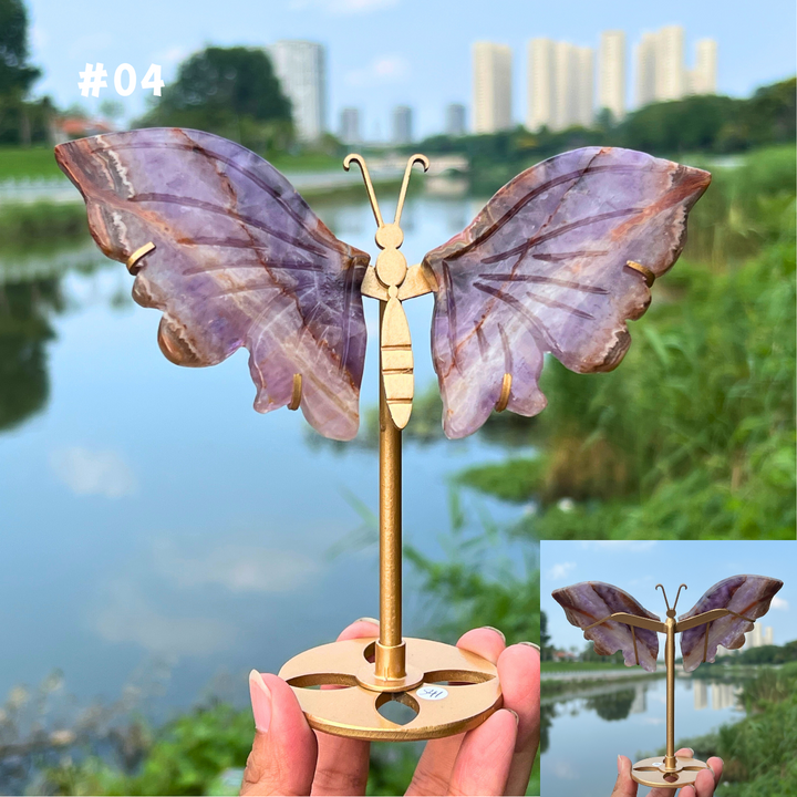 Amethyst Agate Butterfly