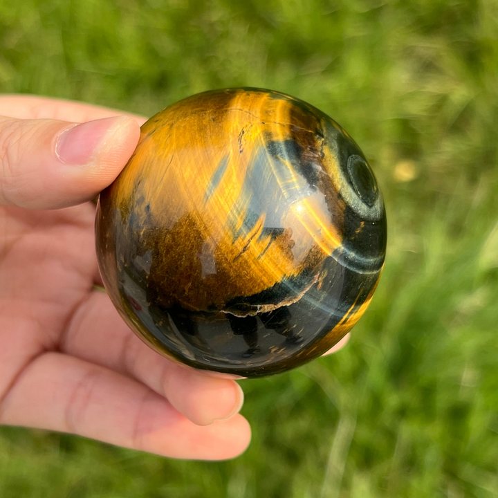 Blue Yellow Tiger Eye Sphere