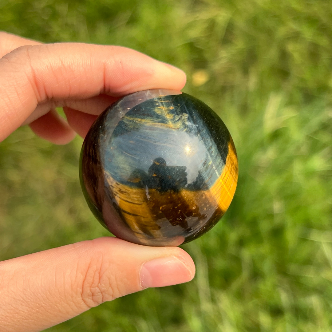Blue Yellow Tiger Eye Sphere