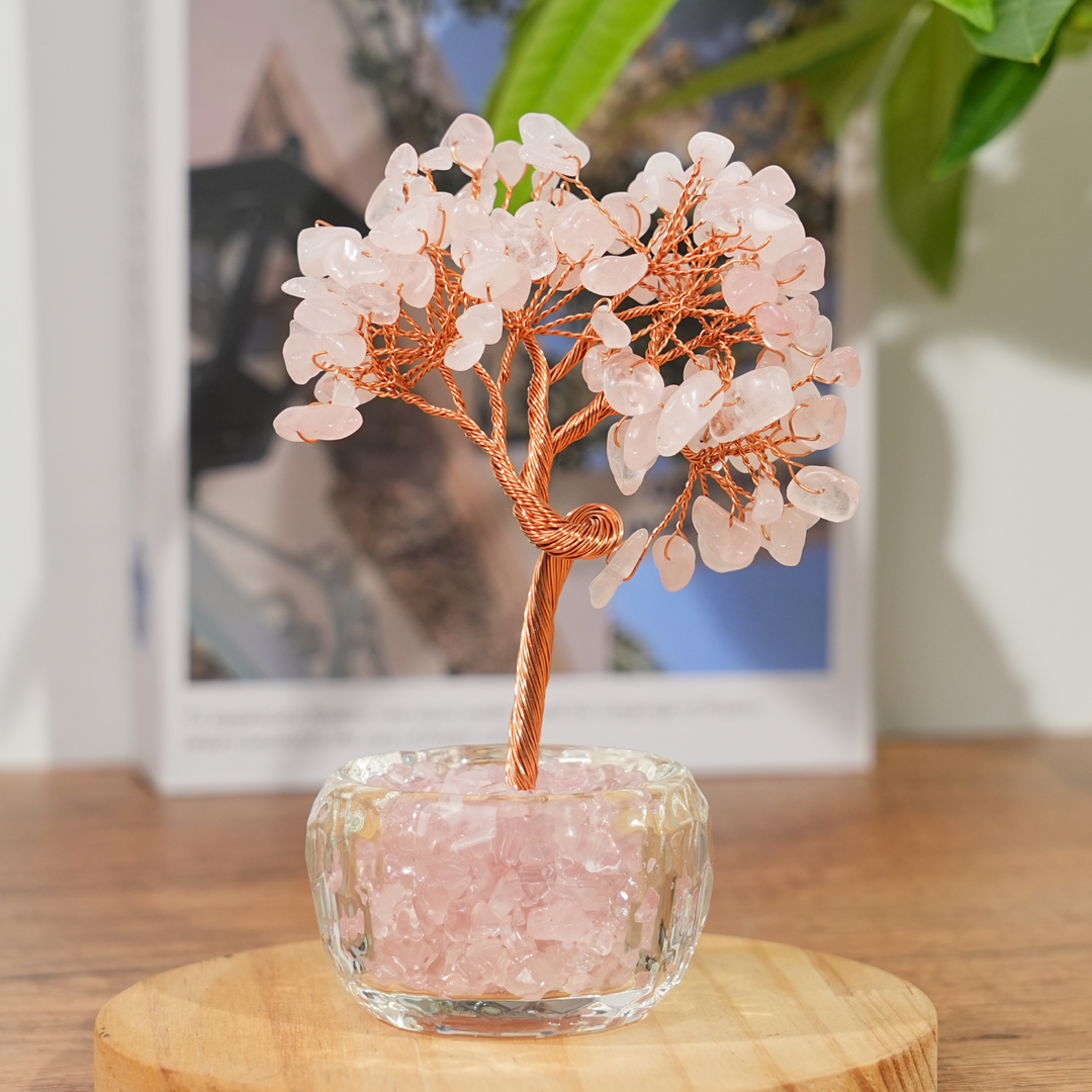 Kristallbaum mit Rohstein