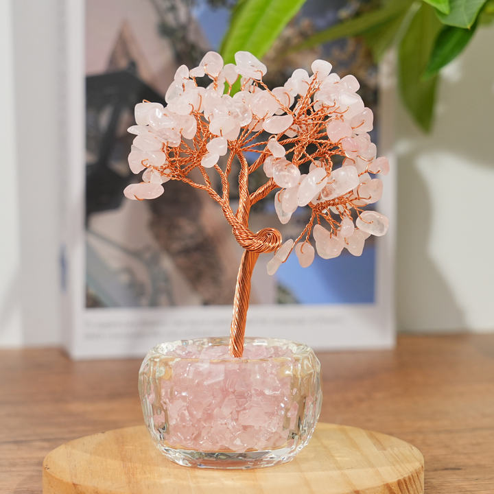 Kristallbaum mit Rohstein