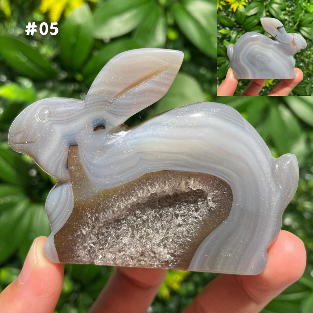 Unique Agate Geode Rabbit