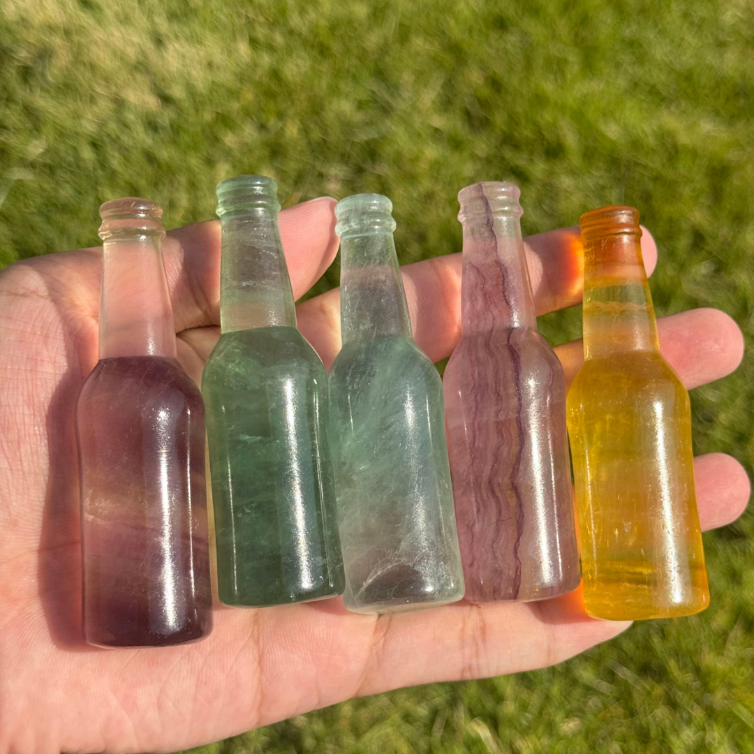 Natural Fluorite Bottle Ornament