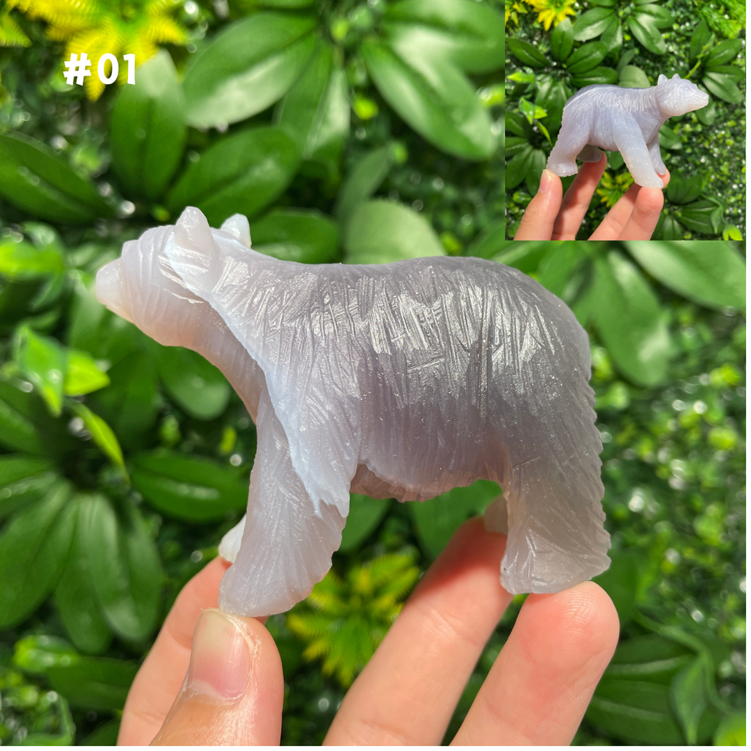 Unique,Agate Geode Bear