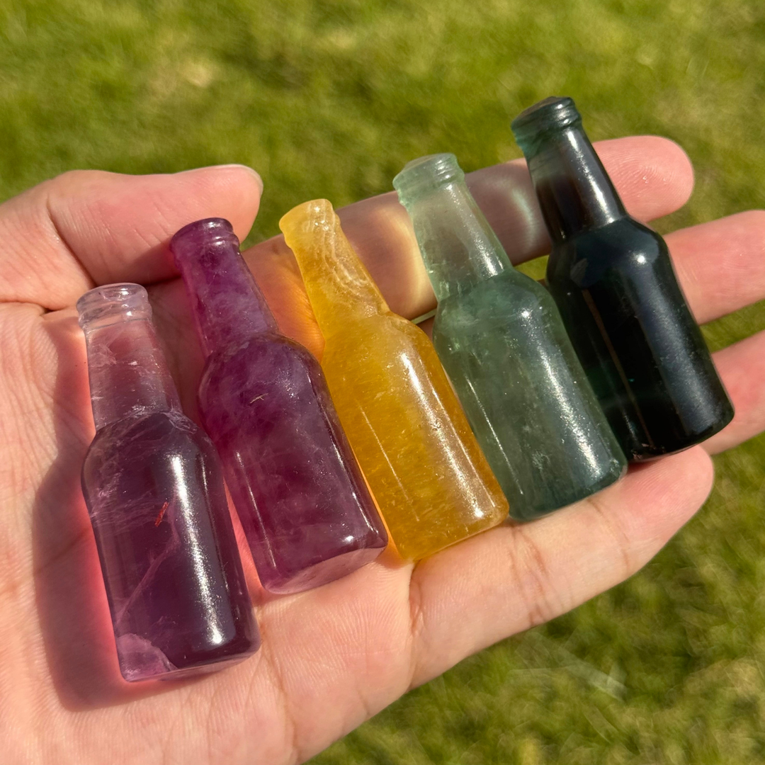 Natural Fluorite Bottle Ornament