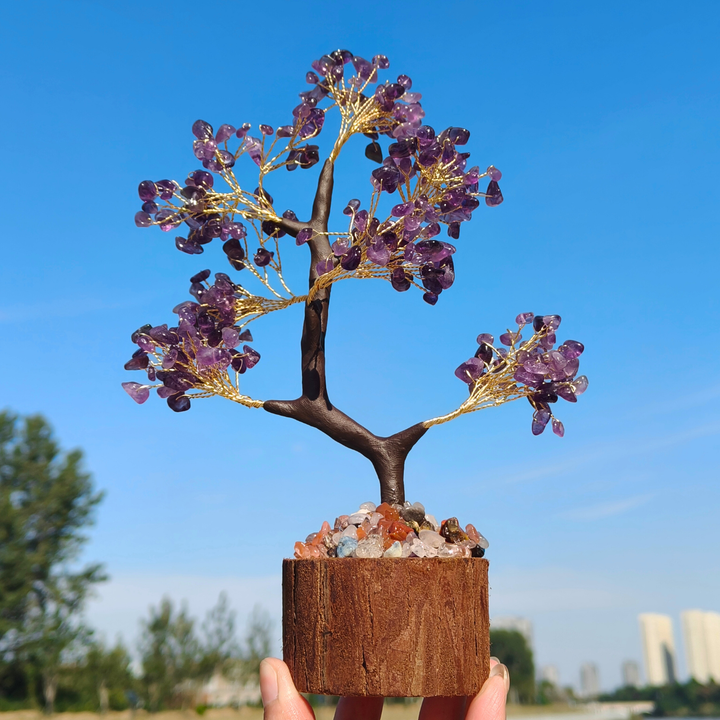 Crystal Chips Wood Pile Money Tree