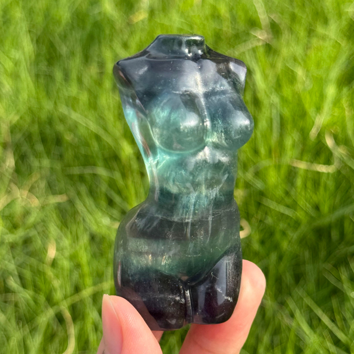 Natural Fluorite Goddess Sculpture